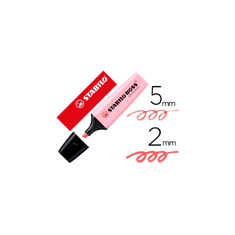 ROTULADOR STABILO BOSS PASTEL FLUORESCENTE 70 RUBOR ROSA