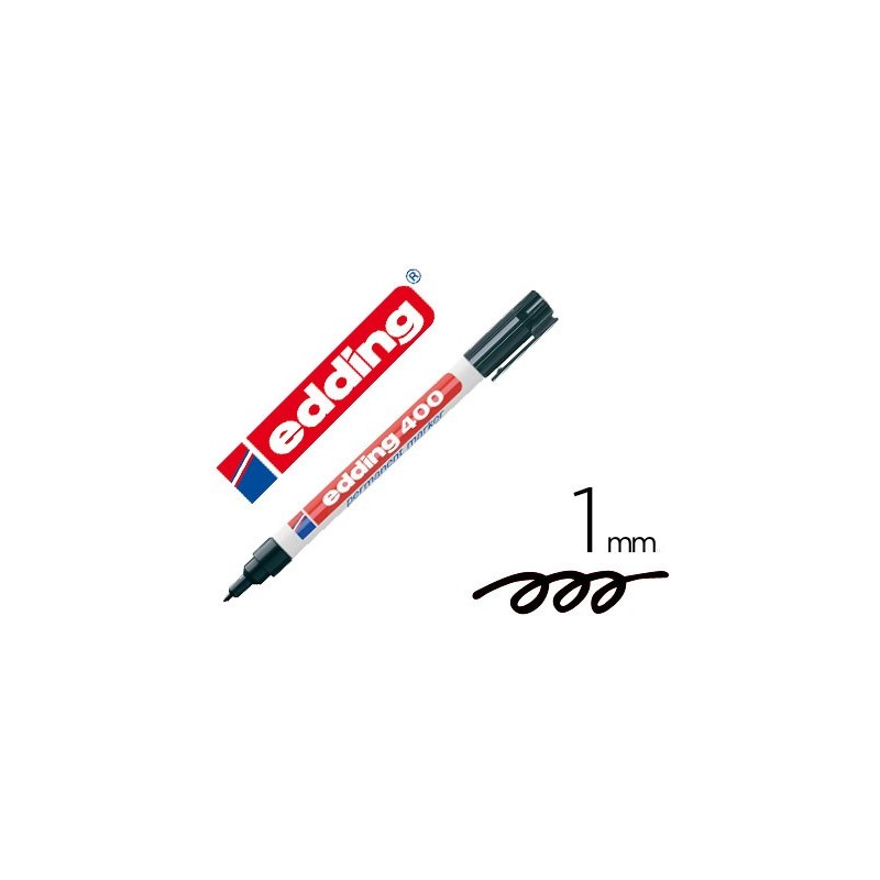ROTULADOR EDDING MARCADOR PERMANENTE 400 NEGRO PUNTA REDONDA 1 MM