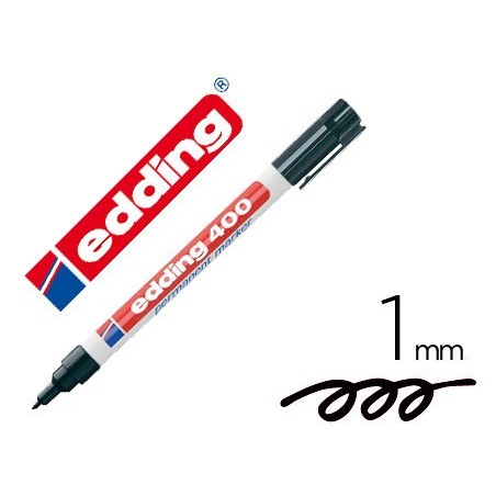 ROTULADOR EDDING MARCADOR PERMANENTE 400 NEGRO PUNTA REDONDA 1 MM