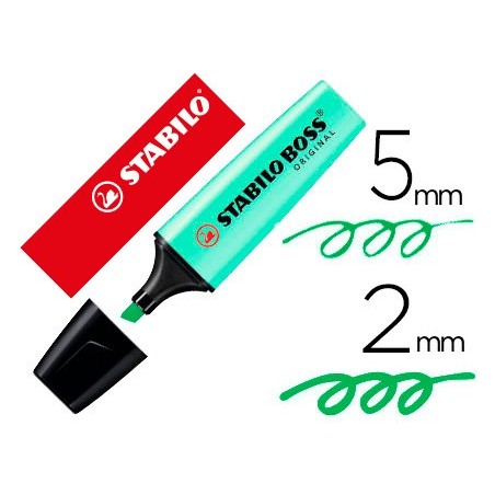 ROTULADOR STABILO BOSS PASTEL FLUORESCENTE 70 PIZCA DE MENTA