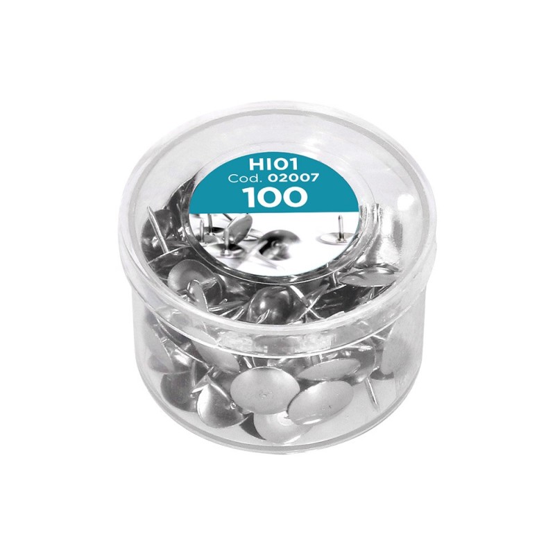 CHINCHETA LIDERPAPEL NIQUELADA CAJA DE 100 UNIDADES