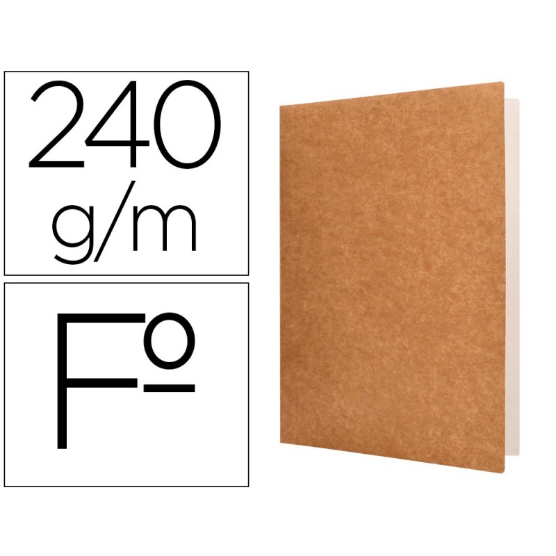 SUBCARPETA LIDERPAPEL FOLIO KRAFT INTERIOR BLANCO 240G/M2 (PACK INDIVISIBLE 50 UDS)