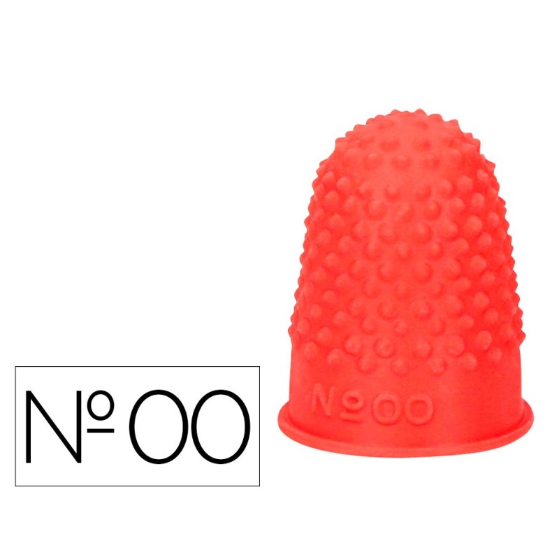 DEDILES Q-CONNECT GOMA N 00 18-20 MM DIAMETRO CAJA DE 12 UNIDADES COLOR ROJO