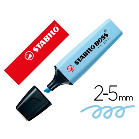 ROTULADOR STABILO BOSS FLUORESCENTE 70 PASTEL AZUL NUBLADO