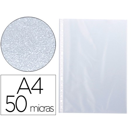 FUNDA MULTITALADRO Q-CONNECT DIN A4 50 MC PIEL DE NARANJA BOLSA DE 100 UNIDADES