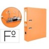 ARCHIVADOR DE PALANCA LIDERPAPEL FOLIO DOCUMENTA FORRADO PVC CON RADO LOMO 75MM NARANJA CON COMPRESOR