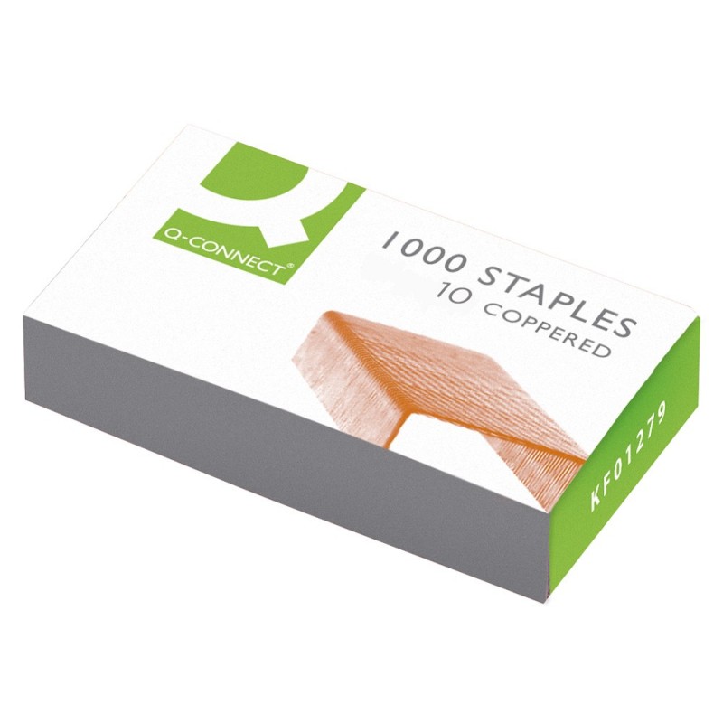 GRAPAS Q-CONNECT N 10 GALVANIZADAS CAJA DE 1000 UNIDADES