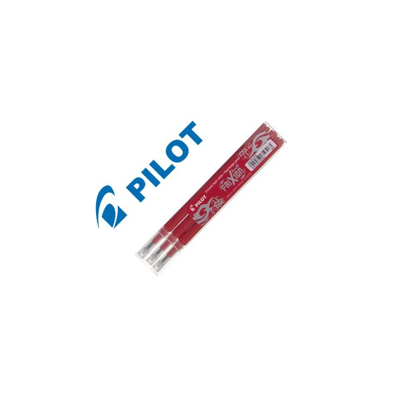 RECAMBIO BOLIGRAFO PILOT FRIXION BALL ROJO CAJA DE 3 UNIDADES