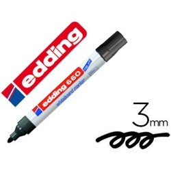 ROTULADOR EDDING PARA PIZARRA BLANCA 660 COLOR NEGRO PUNTA REDONDA 3 MM