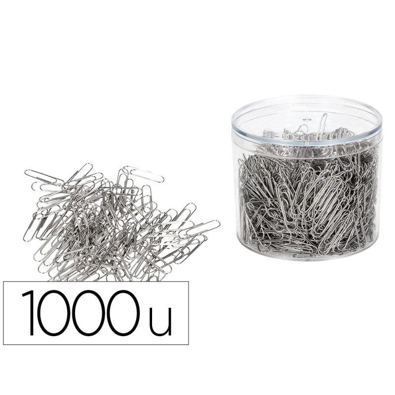 CLIPS NIQUELADOS Q-CONNECT N 2 33 MM CUBILETE DE 1000 UNIDADES