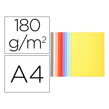 SUBCARPETA CARTULINA RECICLADA EXACOMPTA DIN A4 10 COLORES SURTIDOS 170 GR (PACK INDIVISIBLE 100 UDS)