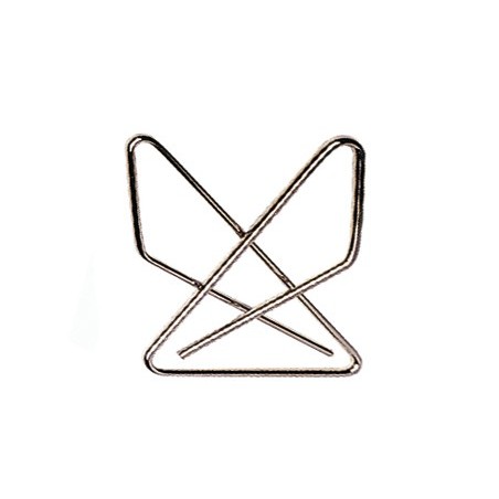 CLIPS PAJARITA Q-CONNECT NIQUELADOS CAJA DE 12 UNIDADES