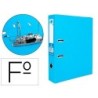 ARCHIVADOR DE PALANCA LIDERPAPEL FOLIO DOCUMENTA FORRADO PVC CON RADO LOMO 75 MM CELESTE COMPRESOR METALICO