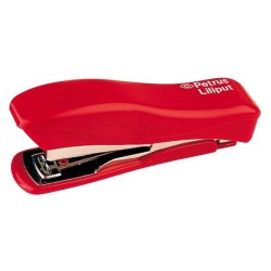 Grapadora Petrus Liliput 200 - 12 hojas - Profundidad 35 mm - Colores surtidos - Incluye caja de grapas
