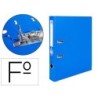 ARCHIVADOR DE PALANCA LIDERPAPEL FOLIO DOCUMENTA FORRADO PVC CON RADO LOMO 52 MM AZUL COMPRESOR METALICO