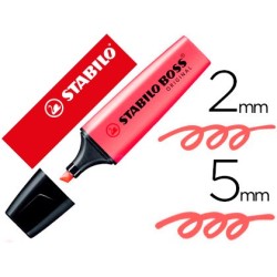ROTULADOR STABILO BOSS FLUORESCENTE 70 ROJO