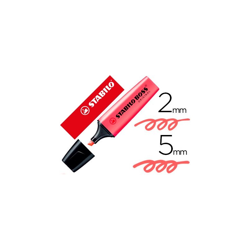 ROTULADOR STABILO BOSS FLUORESCENTE 70 ROJO