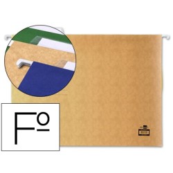 CARPETA COLGANTE LIDERPAPEL FOLIO KRAFT (PACK INDIVISIBLE 10 UDS)