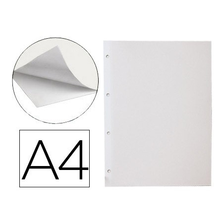 HOJA ALBUM LIDERPAPEL AUTOADHESIVA BLANCA (PACK INDIVISIBLE 20 UDS)