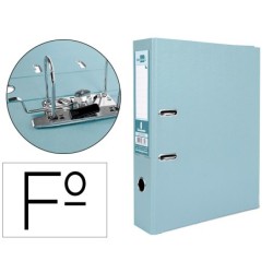 ARCHIVADOR DE PALANCA LIDERPAPEL FOLIO DOCUMENTA FORRADO PVC CON RADO LOMO 75MM GRIS COMPRESOR METALICO