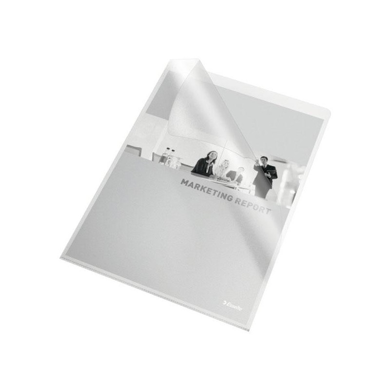 Dosier uñero Esselte - PP - 110 m - Folio - Color transparente - Caja 100 ud