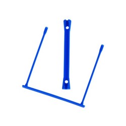 ENCUADERNADOR FASTENER Q-CONNECT PLASTICO E-CLIPS COLOR AZUL CAJA DE 100 UNIDADES
