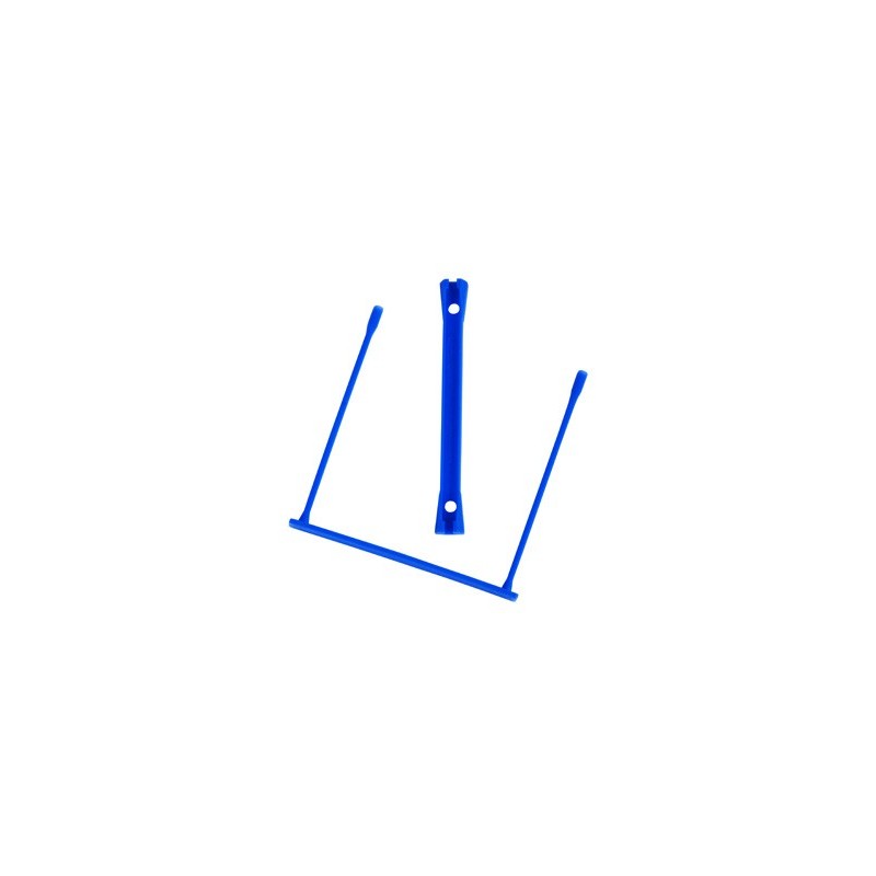 ENCUADERNADOR FASTENER Q-CONNECT PLASTICO E-CLIPS COLOR AZUL CAJA DE 100 UNIDADES