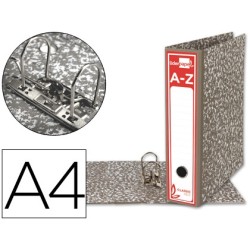 ARCHIVADOR DE PALANCA LIDERPAPEL A4 CLASSIC RED CARTON ENTRECOLADO SIN RADO LOMO 80MM GRIS COMPRESOR METALICO