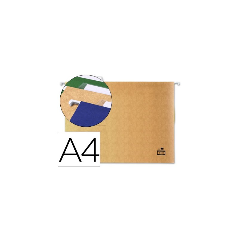 CARPETA COLGANTE LIDERPAPEL A4 KRAFT (PACK INDIVISIBLE 10 UDS)