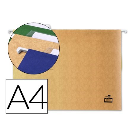 CARPETA COLGANTE LIDERPAPEL A4 KRAFT (PACK INDIVISIBLE 10 UDS)