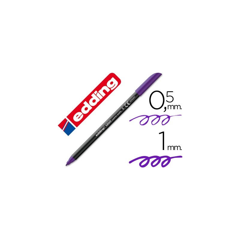 ROTULADOR EDDING PUNTA FIBRA 1200 VIOLETA N.8 -PUNTA FIBRA 0.5 MM