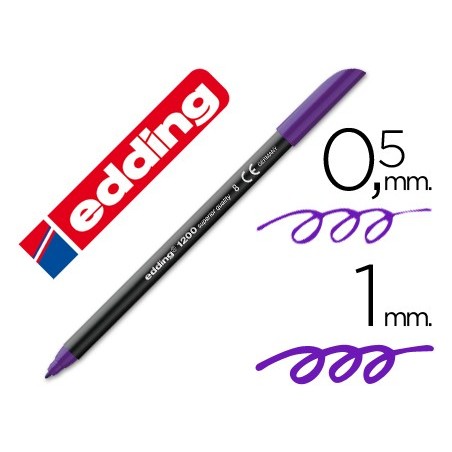 ROTULADOR EDDING PUNTA FIBRA 1200 VIOLETA N.8 -PUNTA FIBRA 0.5 MM