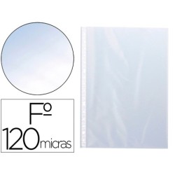 FUNDA MULTITALADRO Q-CONNECT FOLIO 120 MC CRISTAL CAJA DE 100 UNIDADES