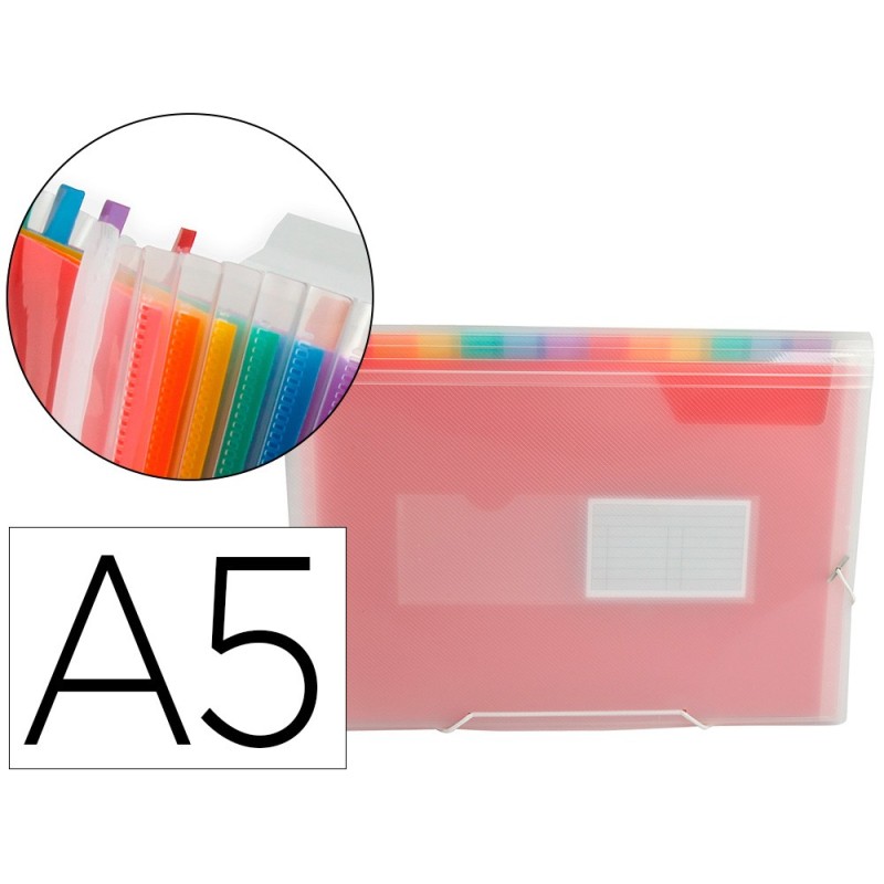 CARPETA LIDERPAPEL CLASIFICADOR FUELLE POLIPROPILENO DIN A5 SPECTRAFILE