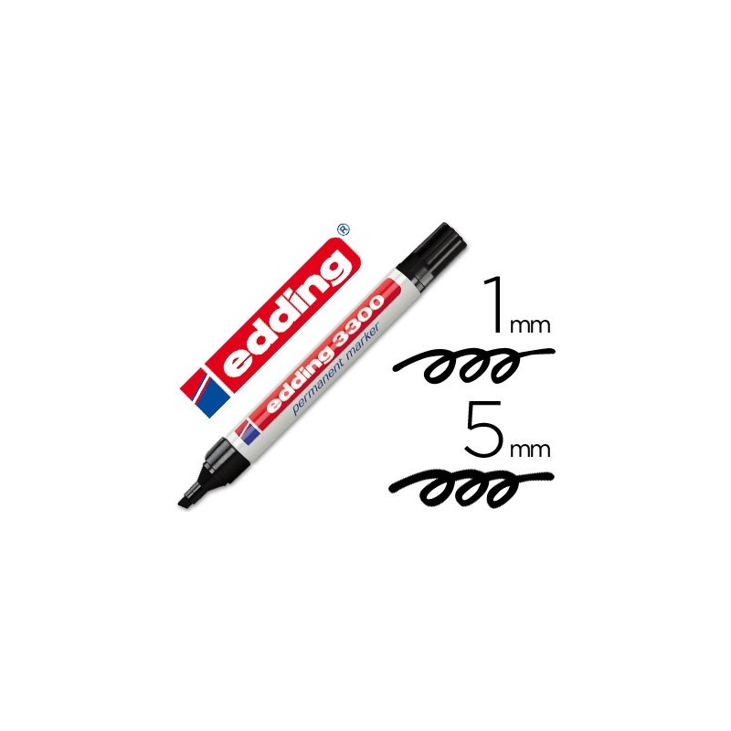 ROTULADOR EDDING MARCADOR 3300 N.1 NEGRO - PUNTA BISELADA RECARGABLE