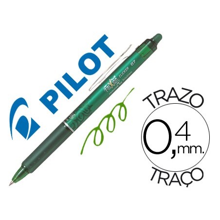 BOLIGRAFO PILOT FRIXION CLICKER BORRABLE 0,7 MM COLOR VERDE
