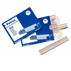 Grapas Petrus 202 - Galvanizadas - 10 hojas - Caja 1000 grapas