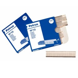 Grapas Petrus 10- Galvanizadas - 20 hojas - Caja 1000 grapas