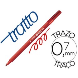 ROTULADOR TRATTO OFFICE FINE PUNTA DE FIBRA TRAZO 0,7 MM ROJO