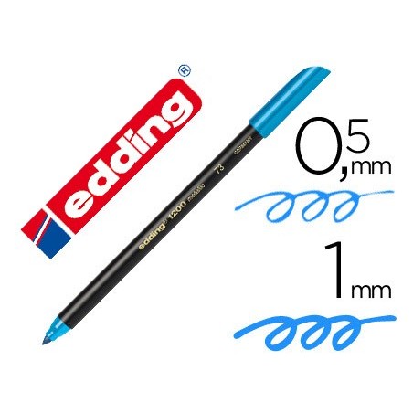 ROTULADOR EDDING PUNTA FIBRA 1200 AZUL CLARO N.10 -PUNTA REDONDA 0.5 MM