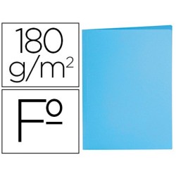 SUBCARPETA LIDERPAPEL FOLIO AZUL PASTEL 180G/M2 (PACK INDIVISIBLE 50 UDS)