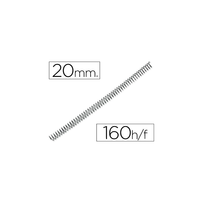 ESPIRAL METALICO Q-CONNECT 64 5:1 20MM 1,2MM CAJA DE 100 UNIDADES