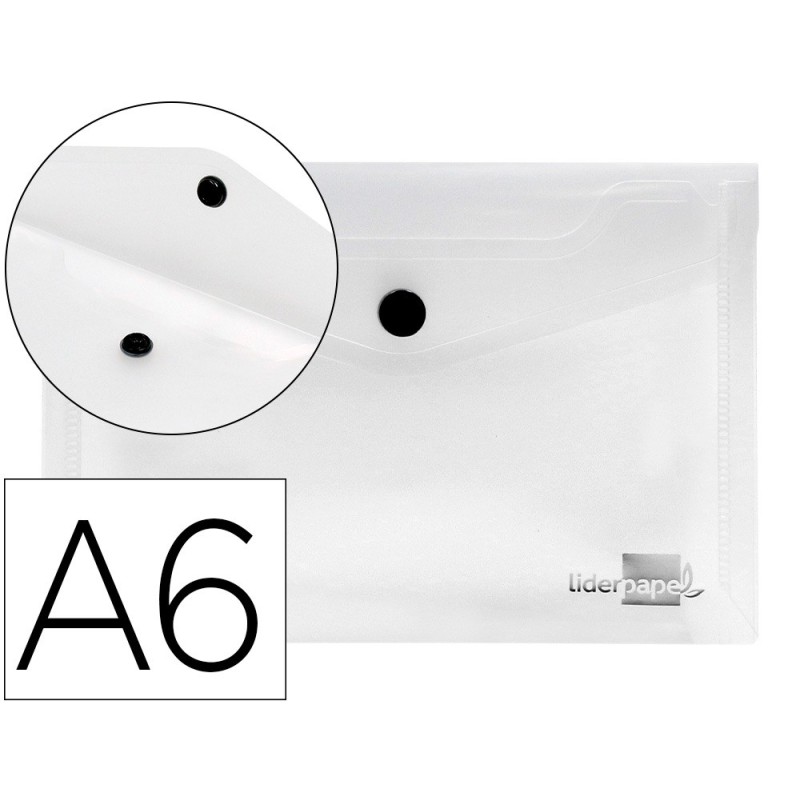 CARPETA LIDERPAPEL DOSSIER BROCHE 44234 POLIPROPILENO DIN A6 TRANSPARENTE TRANSLUCIDO (PACK INDIVISIBLE 12 UDS)