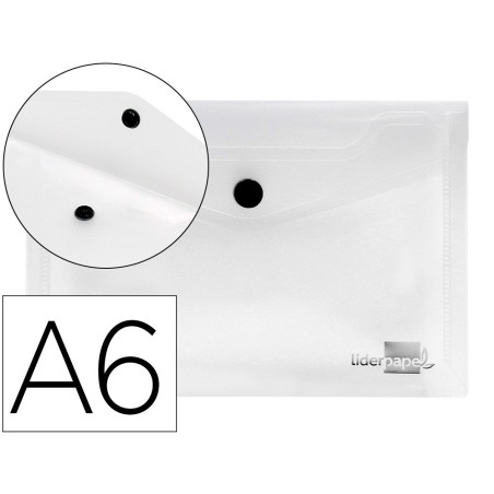 CARPETA LIDERPAPEL DOSSIER BROCHE 44234 POLIPROPILENO DIN A6 TRANSPARENTE TRANSLUCIDO (PACK INDIVISIBLE 12 UDS)