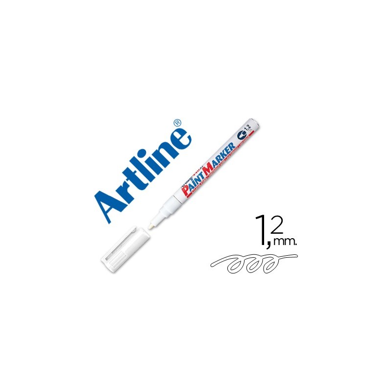 ROTULADOR ARTLINE MARCADOR PERMANENTE EK-440 XF BLANCO -PUNTA REDONDA 1.2 MM -METAL CAUCHO Y PLASTICO