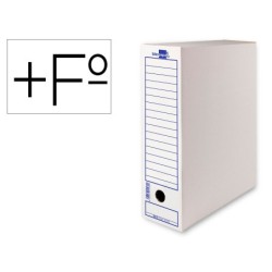 CAJA ARCHIVO DEFINITIVO LIDERPAPEL CARTON FOLIO PROLONGADO 388X275X116 MM 340 G/M2