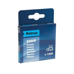 Grapas Petrus 530/8 - Cobreadas - 50 hojas - Caja 1200 grapas