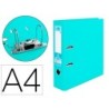 ARCHIVADOR DE PALANCA LIDERPAPEL A4 DOCUMENTA FORRADO PVC CON RADO LOMO 75 MM VERDE CLARO COMPRESOR
