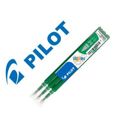 RECAMBIO BOLIGRAFO PILOT FRIXION BALL VERDE CAJA DE 3 UNIDADES