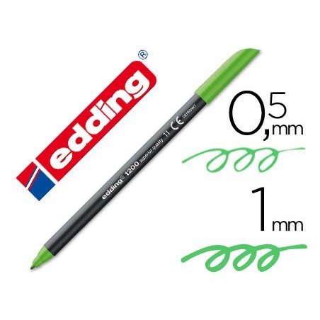 ROTULADOR EDDING PUNTA FIBRA 1200 VERDE CLARO N.11 -PUNTA REDONDA 0.5 MM